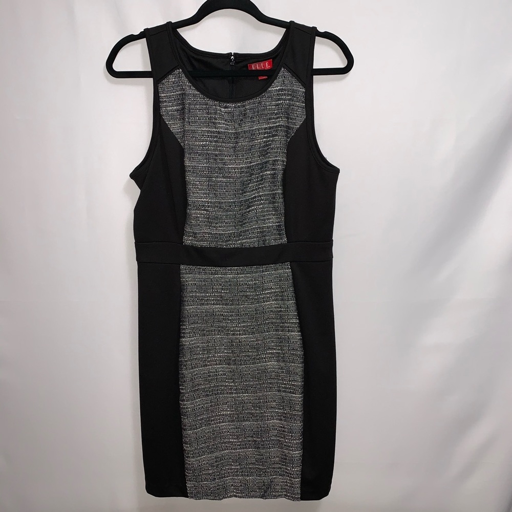 Elle Womens Dress Black and Gray Size 12